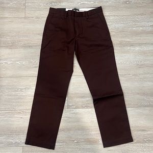 NWT Banana Republic Straight Fit Chino Mens Maroon red Pants 30x30